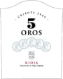 Bodegas Isidro Milagno 5 Oros Crianza 2009 Front Label