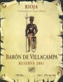 Bodegas Leza Garcia Baron de Villacampa Reserva 2001 Front Label