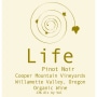 Cooper Mountain Life Pinot Noir 2015 Front Label