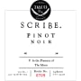 Scribe Estate Pinot Noir 2015 Front Label