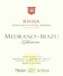 Bodegas Medrano Irazu Reserva 2003 Front Label