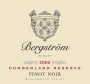 Bergstrom Cumberland Reserve Pinot Noir 2005 Front Label