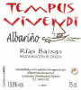 Bodegas Nanclares Tempus Vivendi Albarino 2015 Front Label