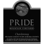 Pride Mountain Vineyards Chardonnay (375ML half-bottle) 2009 Front Label