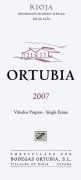 Bodegas Ortubia Reserva 2007 Front Label