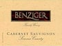 Benziger Sonoma County Cabernet Sauvignon 1995 Front Label