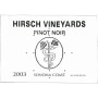 Hirsch Sonoma Coast Pinot Noir 2003 Front Label