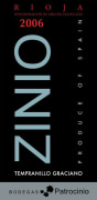 Bodegas Patricinio Zinio Tempranillo Graciano 2006 Front Label