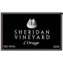 Sheridan Vineyard L'Orage 2008 Front Label