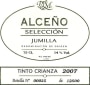 Bodegas Pedro Luis Martinez Alceno Seleccion Crianza 2007 Front Label