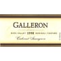 Galleron Morisoli Vineyard Cabernet Sauvignon 1998 Front Label