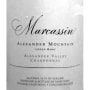 Marcassin Alexander Estate Upper Barn Chardonnay (torn label) 2000 Front Label