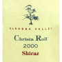 Rolf Binder Christa Rolf Shiraz 2000 Front Label