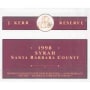 J. Kerr Reserve Syrah 1998 Front Label