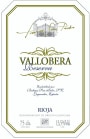 Bodegas Vallobera Reserva 2001 Front Label