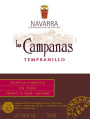 Bodegas Vinicola Navarra Las Campanas Tempranillo 2015 Front Label