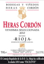 Bodegas y Vinedos Heras Cordon Vendimia Seleccionada 2010 Front Label