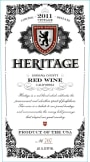 Roth Estate Heritage Red 2011 Front Label