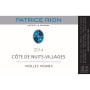 Patrice Rion Cote de Nuits Villages Vieilles Vignes 2014 Front Label