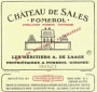 Chateau de Sales  1996 Front Label
