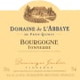 Bourgognevin Bourgogne Tonerre Domaine de l'Abbaye du Petit Quincy Blanc 2011 Front Label
