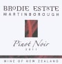 Brodie Estate Pinot Noir 2011 Front Label