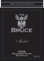 Brygon Reserve Wines The Bruce Merlot 2008 Front Label