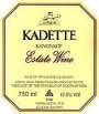 Kanonkop Kadette Cape Blend 1995 Front Label