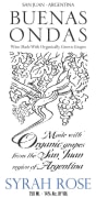 Buenas Ondas San Juan Good Vibes Syrah Rose 2010 Front Label