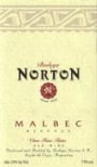 Bodega Norton Malbec 1998 Front Label
