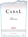 Cabal Reserva Malbec 2014 Front Label