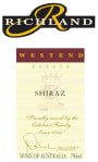 Calabria Family Wines Richland Shiraz 2015 Front Label