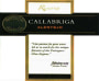 Callabriga Alentejo Reserva 2011 Front Label