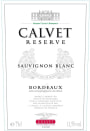 Calvet Bordeaux Reserve Sauvignon Blanc 2013 Front Label