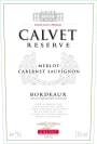 Calvet Bordeaux Reserve Merlot Cabernet Sauvignon 2012 Front Label