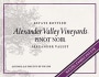Alexander Valley Vineyards Pinot Noir 1999 Front Label