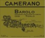 Camerano Barolo Gold Label Terlo 2006 Front Label
