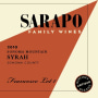 Sarapo Francesco Lot 1 Syrah 2010 Front Label
