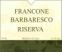 Cantina Francone Barbaresco Riserva 2006 Front Label