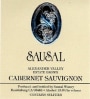 Sausal Winery Estate Cabernet Sauvignon 2002 Front Label