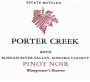 Porter Creek Winegrower's Reserve Pinot Noir 2010  Front Label