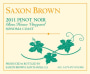 Saxon Brown Glass House Vineyard Pinot Noir 2011 Front Label