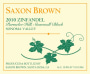 Saxon Brown Parmelee-Hill Stonewall Block Zinfandel 2010 Front Label
