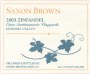 Saxon Brown Casa Santinamaria Vineyard Zinfandel 2003 Front Label