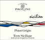 Cantine Paolini Terre Siciliane Pinot Grigio 2014 Front Label