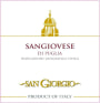 Cantine San Giorgio Sangiovese di Puglia 2012 Front Label