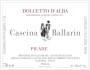 Cascina Ballarin Dolcetto d'Alba Pilade 2013 Front Label