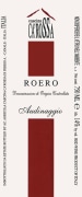 Cascina Ca'Rossa Roero Audinaggio Rossa 2011 Front Label