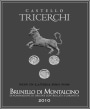 Castello Tricerchi Brunello di Montalcino 2010 Front Label