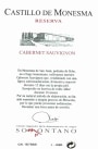 Castillo de Monesma Reserva Cabernet Sauvignon 2007 Front Label